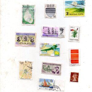 Mini-Collection of International Postage Stamps From Around The World